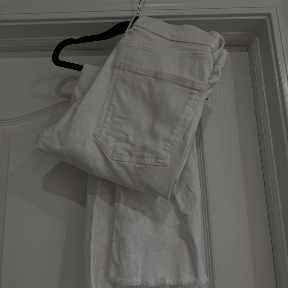 Zara White Straight Leg Jeans